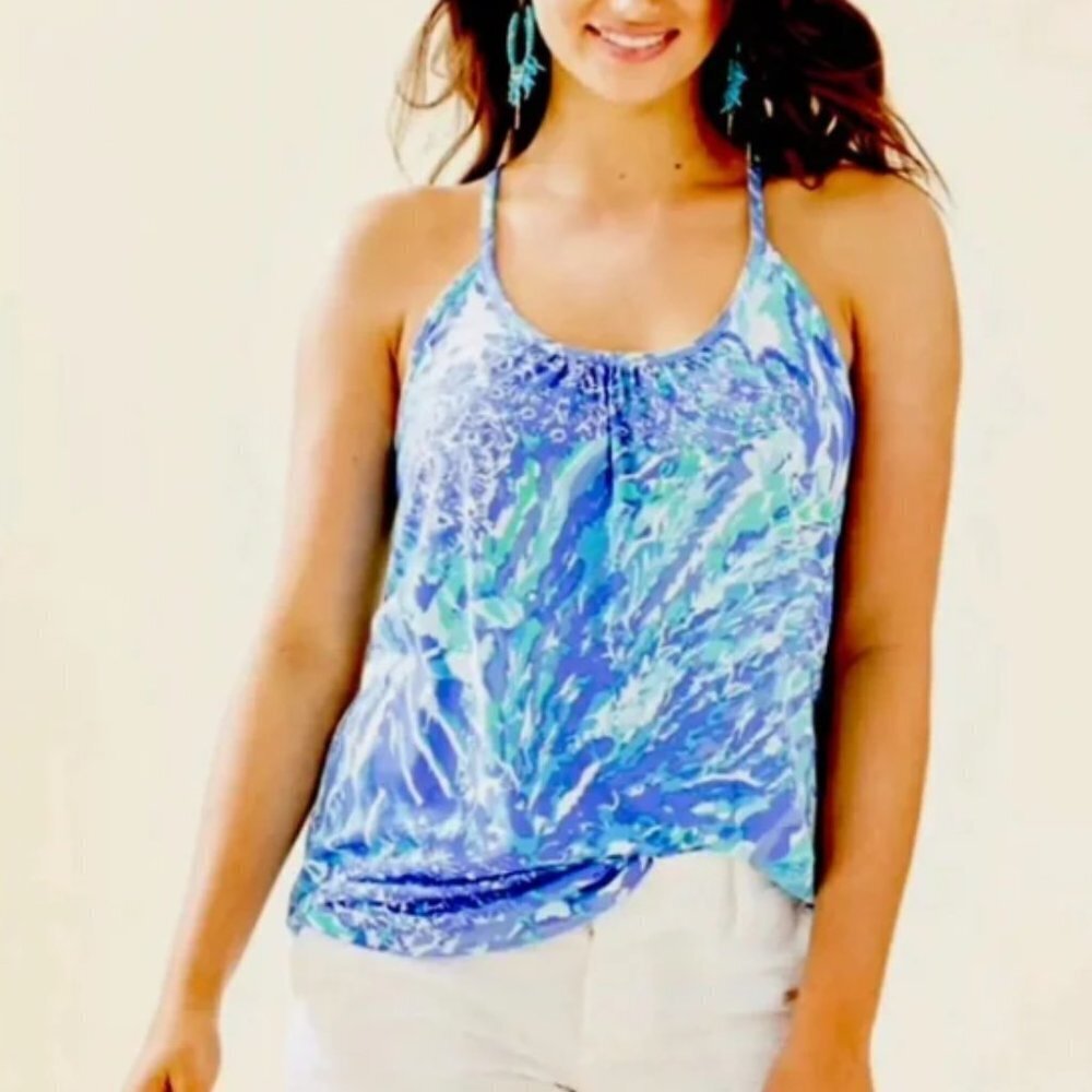 Lilly Pulitzer Lacy Tank Hey Hey Soleil size small NWT